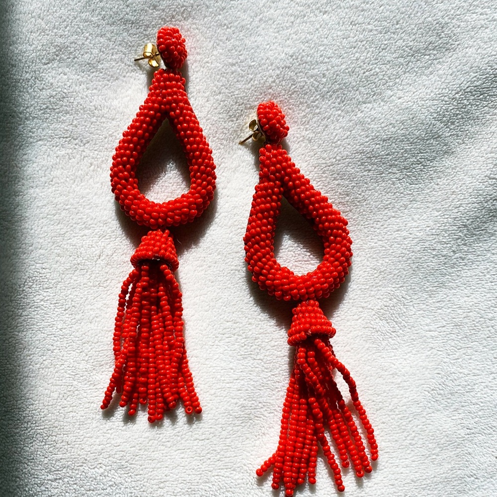 Anthropologie beaded statement earrings NWOT